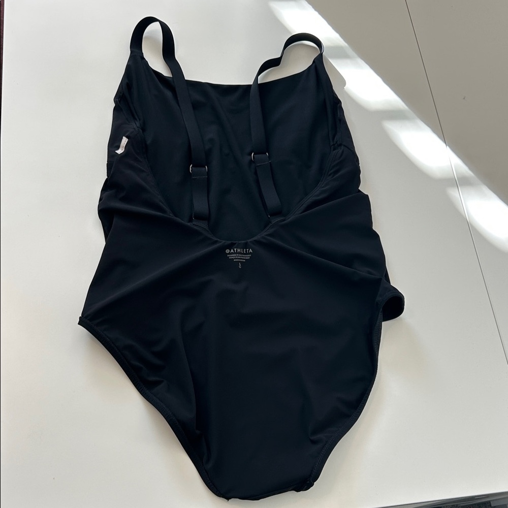 Athleta Black One Piece bathing suit Large - Picture 6 of 9